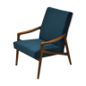 Duck blue velvet chair