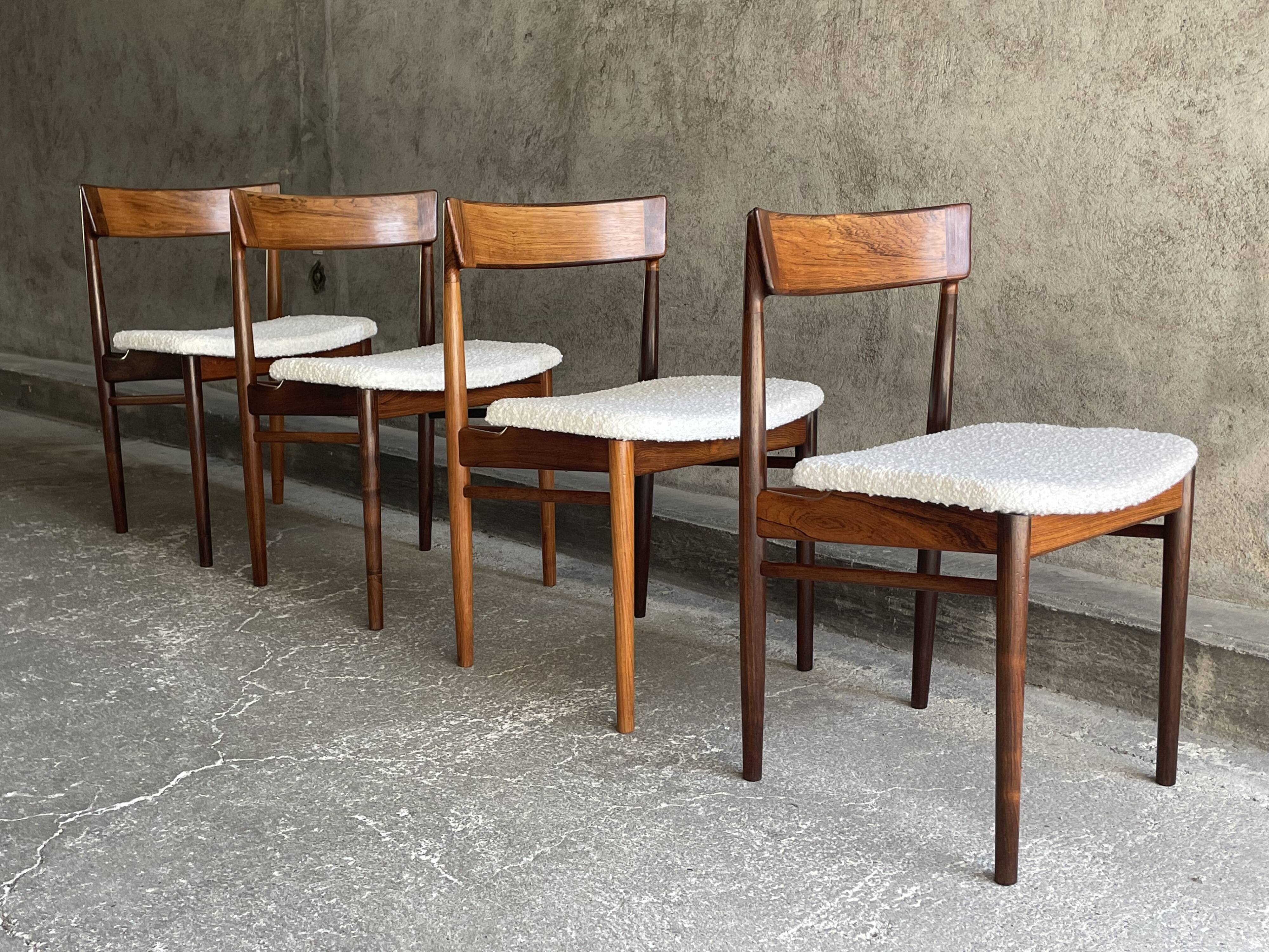 4 Danish rosewood chairs by Rosengren Hansen, 1960s