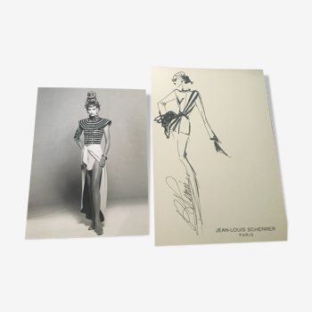 Jean-louis scherrer: fashion illustration and press photo of the early 90s