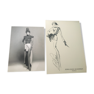 Jean-louis scherrer: fashion illustration and press photo of the early 90s