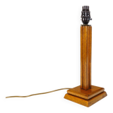 Vintage 1930s British Art Deco Oak Table Lamp