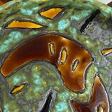 Flat plate in glazed ceramic
