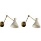 Pair of Italian wall sconces in the style of the 1950s.