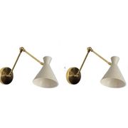 Pair of Italian wall sconces in the style of the 1950s.