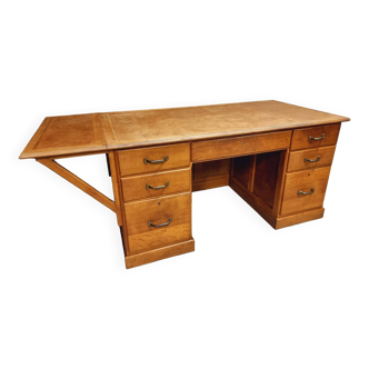 Bureau vintage en chêne 80 x 150 cm