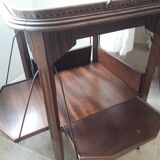 Empty table with bar flap