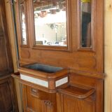 Oak and marble wall coat sores door