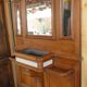 Oak and marble wall coat sores door
