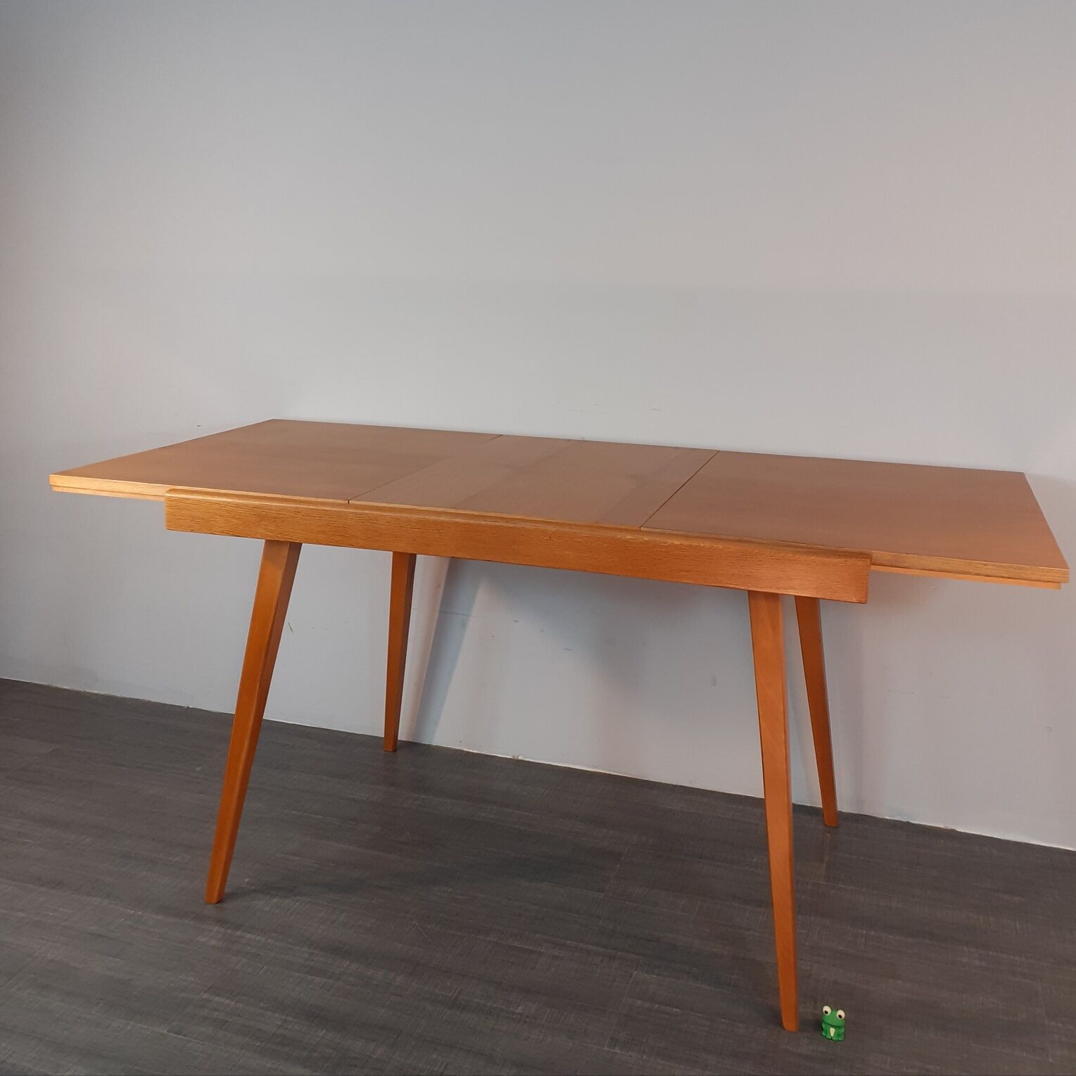 Extendable table in Beech Frantisek Jiràk by Tatra, Vintage Czechoslovak 1950s