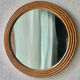 Vintage round rattan mirror