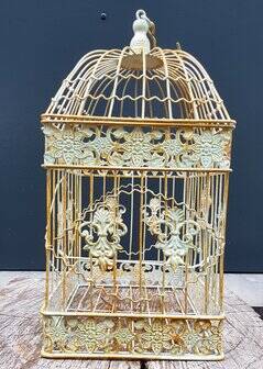 Square metal birdcage
