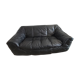 80s black leather Sloop Sloop Line Sofa