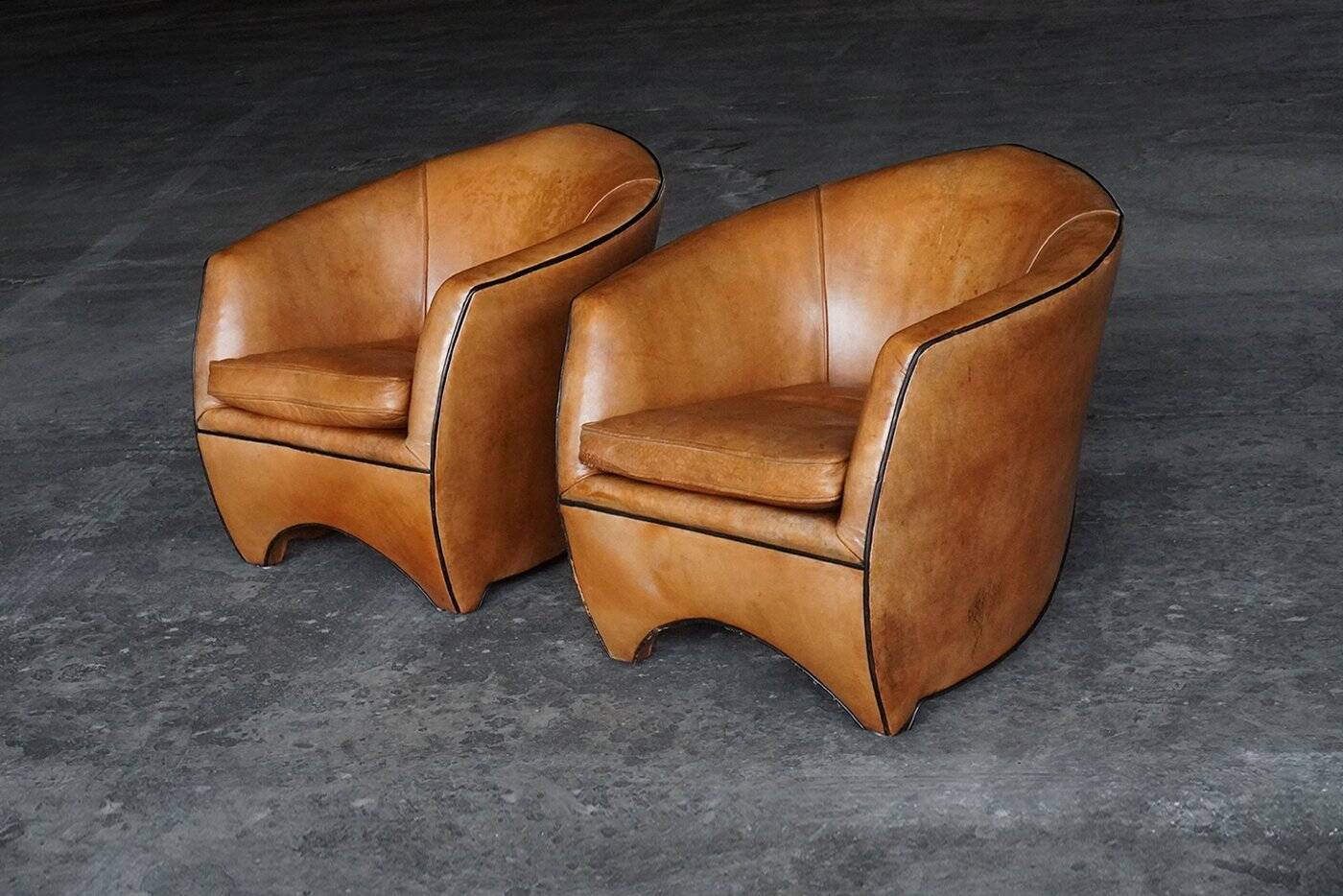 Vintage Lounge Chairs by Bart Van Bekhoven for Artistiek, 1990s, Set of 2