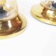 Pair of 1970’s petite brass & glass wall lights
