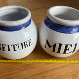 Ceramic spice jars, jam, honey