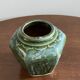 Deep green and light blue glazed hexagonal Shiwan ware ginger jar (collection of six jars, different sizes, floral designs)