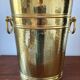 Vintage hammered brass umbrella stand – 1970s-80s