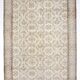 7x10 Floral Cream & Brown Vintage Rug, 212x317Cm