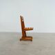 Set of six sculptural oak dining chairs