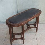 Art Deco stool bench in inlaid walnut