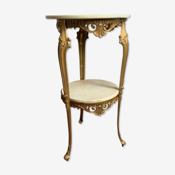 Bronze and marble side table
