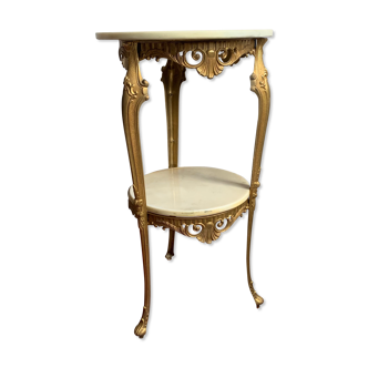 Bronze and marble side table