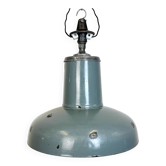 Industrial Grey Enamel Pendant Lamp from Siemens, 1930s