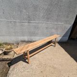 Solid oak farm bench
