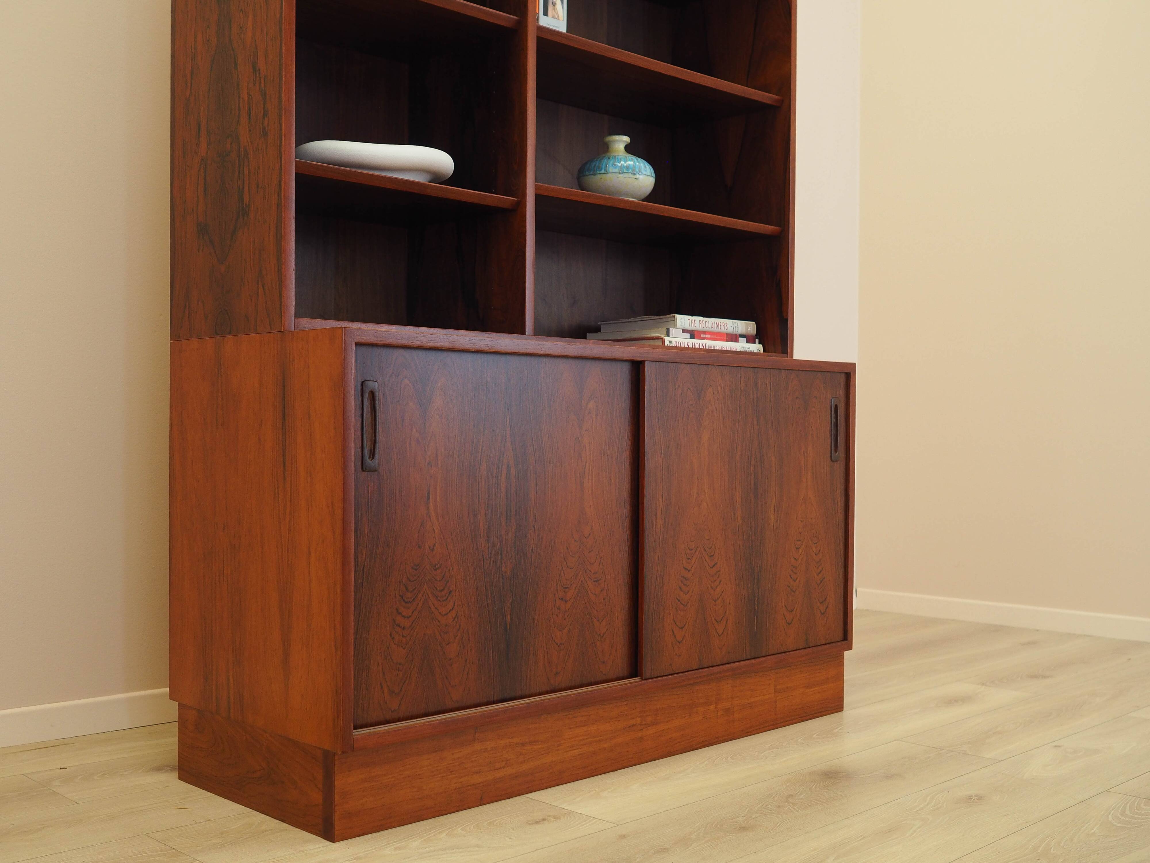 Rosewood bookcase, Danish design, 1970s, manufactured by Hundevad