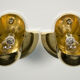 Set of Unique Cubistic Brass Wall Lamps, 1920s
