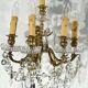 Bronze and Crystal Wall Lights with Pendants, Louis XV style – Late 19th century