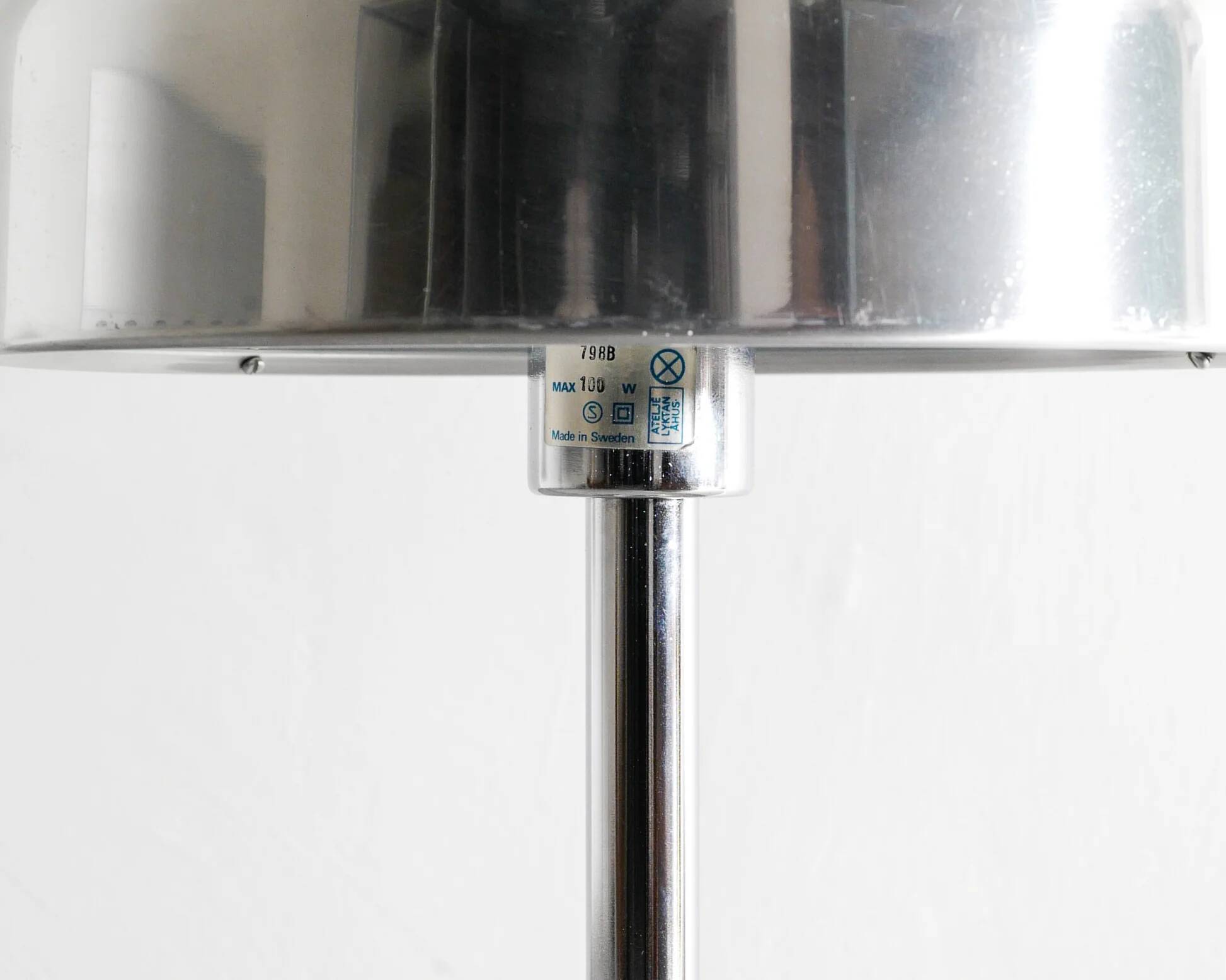 Lampe de bureau en chrome "Bumling" des années 1960 par Anders Pehrs, style scandinave du milieu du siècle.