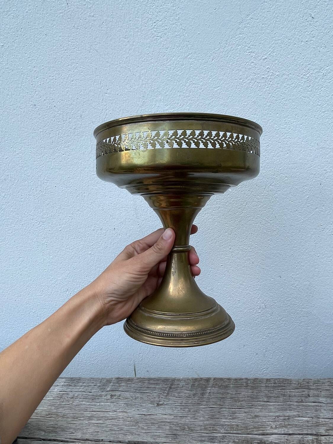 Vintage gilded footed bowl