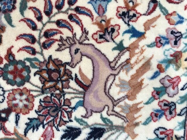 Large vintage carpet Sino Persian Tabriz fine, handmade 247x315 cm