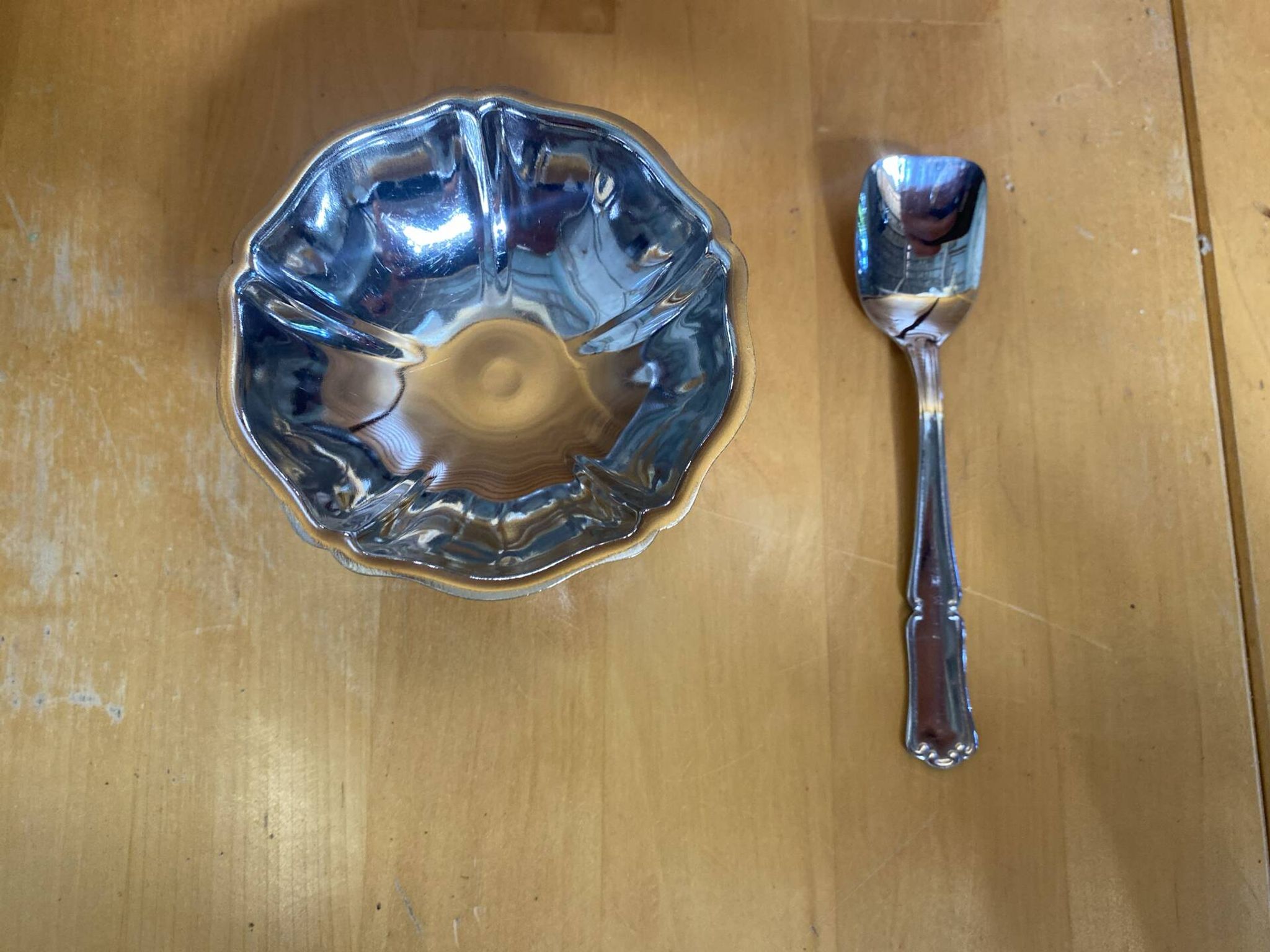 Ice Cream Service GUY DEGRENNE Tray + 6 Bowls + 6 Vintage Spoons