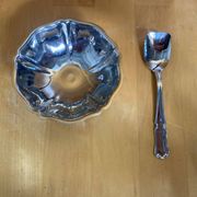 Ice Cream Service GUY DEGRENNE Tray + 6 Bowls + 6 Vintage Spoons