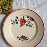 6 old flat plates mismatched in earthenware