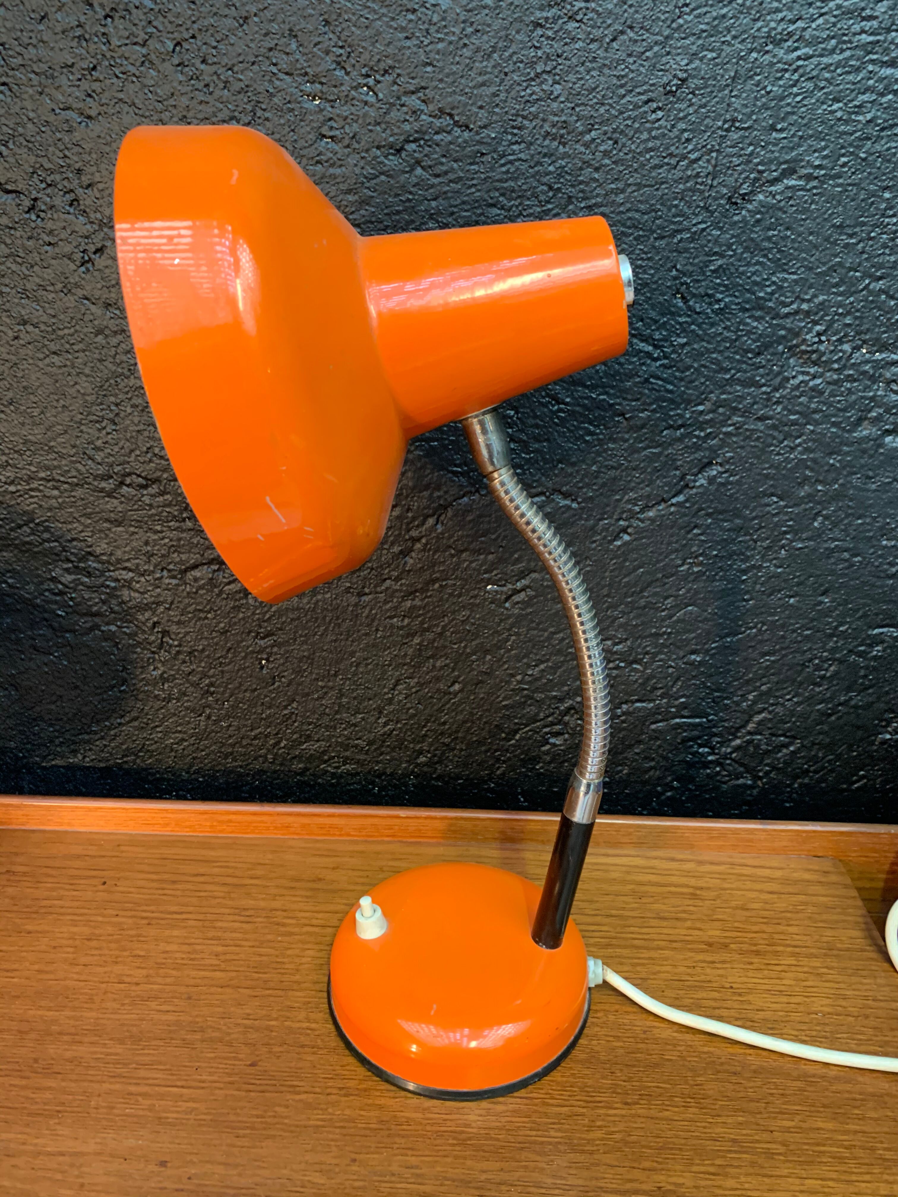 Vintage orange desk lamp