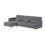267cm reversible corner sofa, convertible into bed, grey.