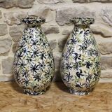 Pair of earthenware vases HBCM Montereau