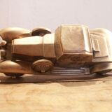 Silver metal car with compartment
