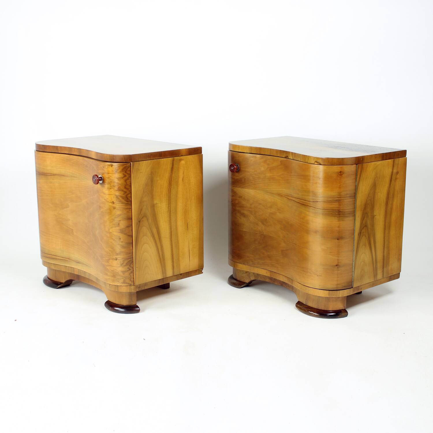 Art Deco Bedside Tables By Jindřich Halabala For Up Závody, 1930s