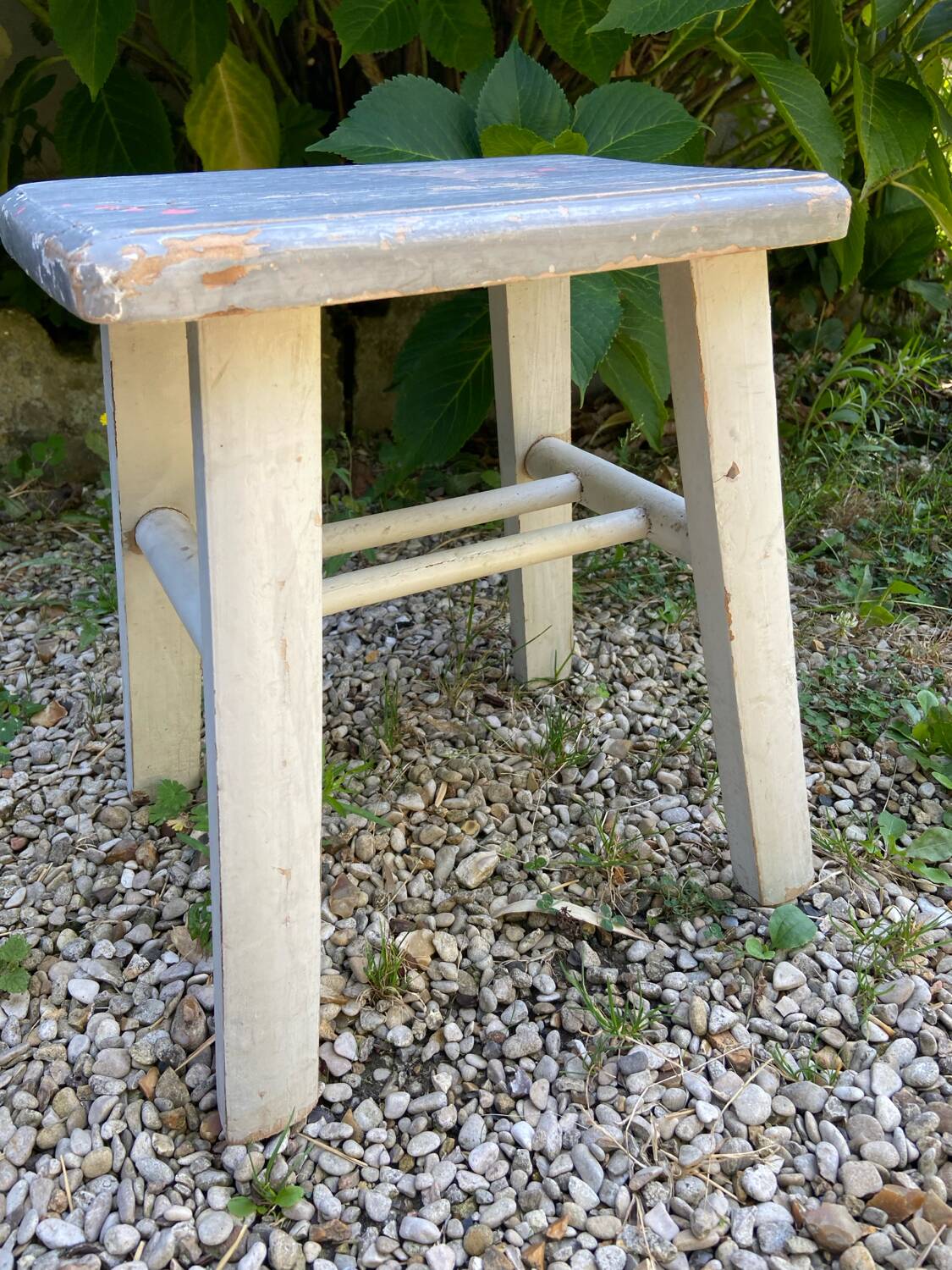 Small vintage wooden stool