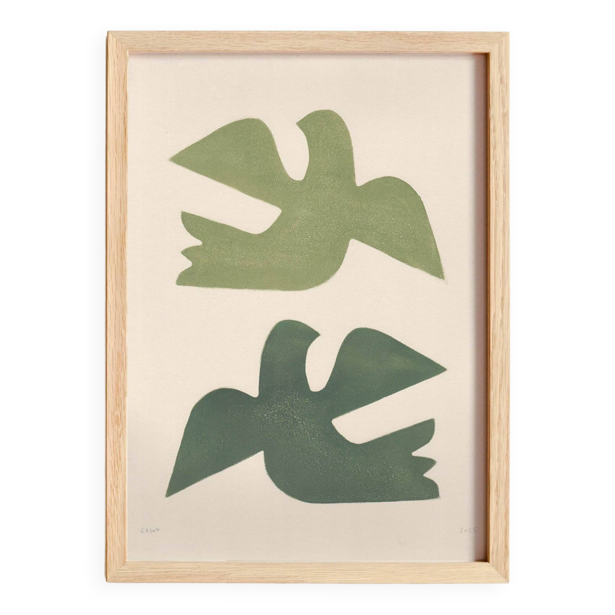 Painting on paper, abstract painting 30x40cm b207 signed eawy