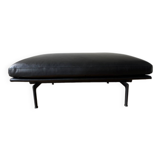 Muuto Outline black leather pouf