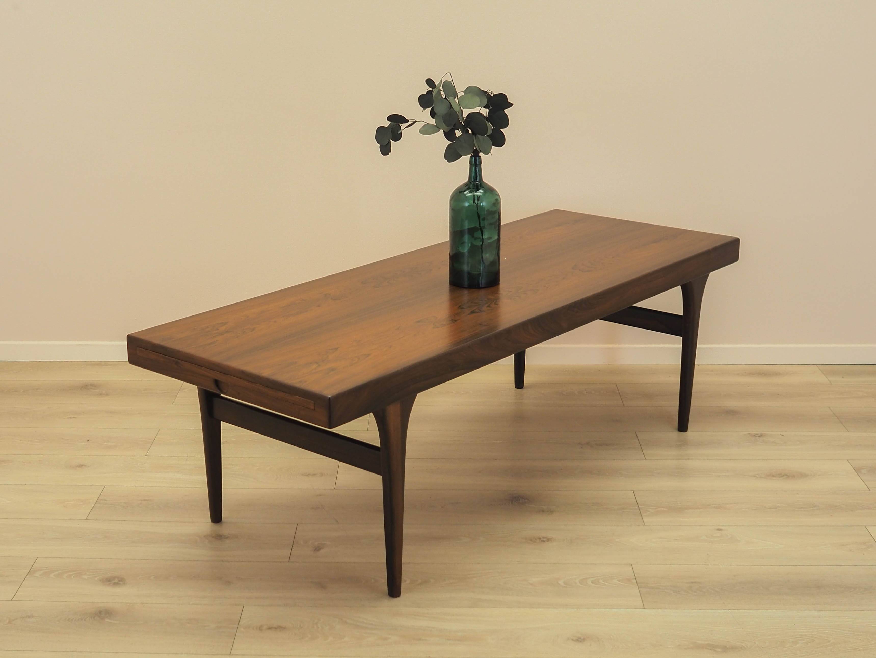CFC Silkeborg rosewood coffee table with pull-out top, 1960s