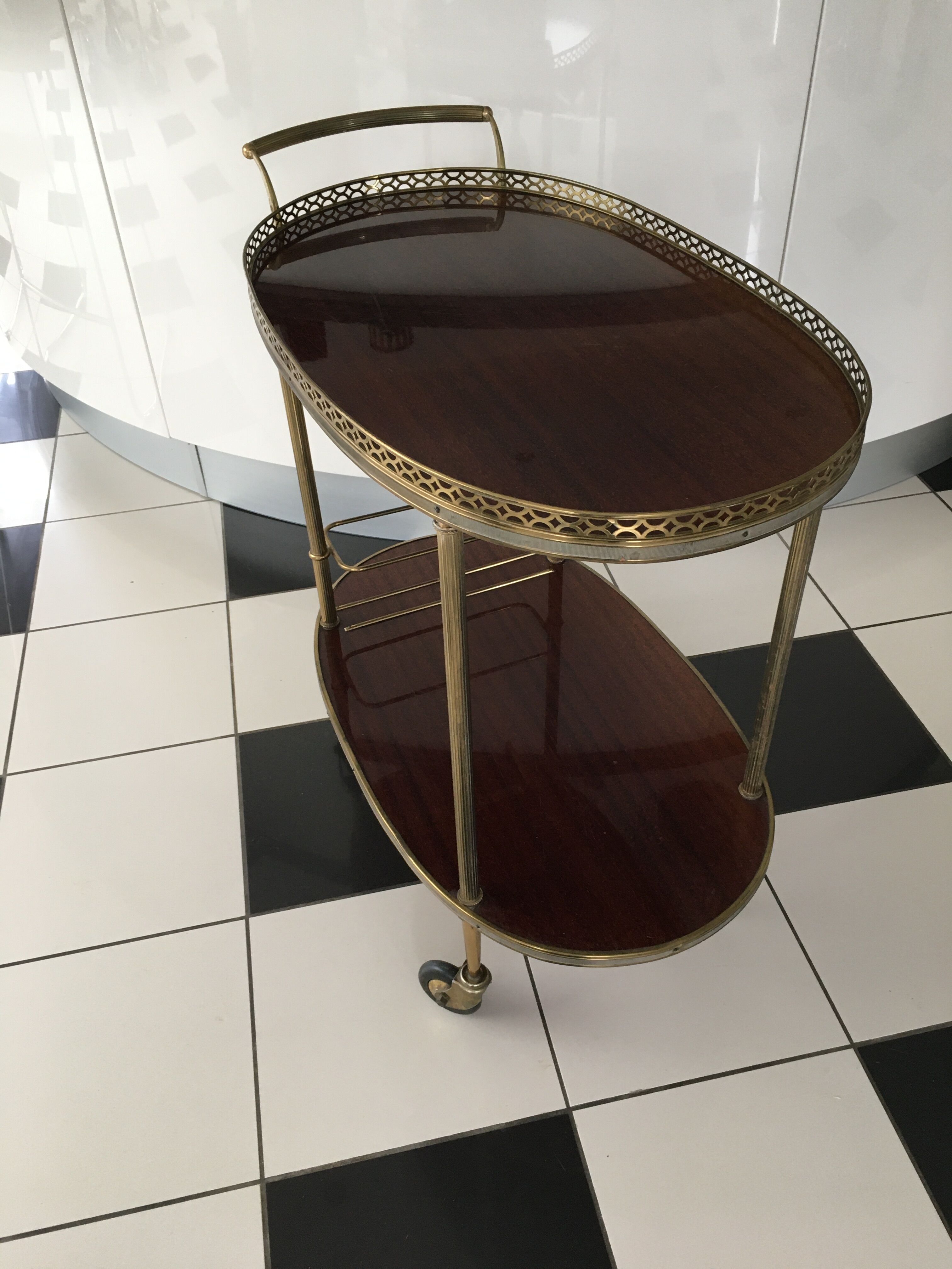 Brass serving table
