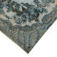 Hand-knotted carved turkish 1970s 198 cm x 323 cm blue carpet
