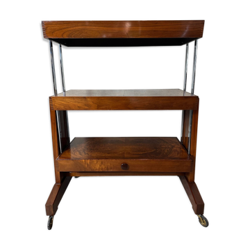 Art deco Besway rack / table (convertible) – burr wood