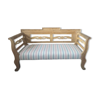 Canapé Settle Banc Continental Antique en Pin